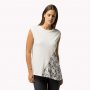 Tommy Hilfiger Top asimmetrico Snow White / Hatty Prt - страхотен дамски потник, снимка 2