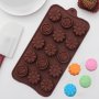 740 Силиконова форма за шоколадови бонбони цветенца и розички, снимка 1