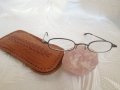 Немски нови очила за четене +3,0 диоптъра с шарнир и калъф естествена кожа мъжки/дамски, снимка 2