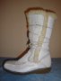 Бели кожени дамски ботуши (тип апрески) "Polaris" ("Поларис"), естествена кожа и агнешка вълна, боти, снимка 8