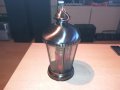 иноксов фенер с стъкла-за свещ-внос холандия-34х19см, снимка 3