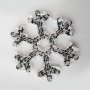 Голяма бяла снежинка от гирлянд коледна украса за стена 32см, снимка 3