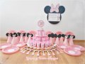 украса и аксесоари на тема Мини Маус за детски рожден ден, снимка 1