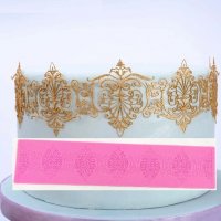 Европейски стил мотиви силиконов молд дантела за украса торта с фондан захарна паста гъмпейст декор, снимка 1 - Форми - 21990372