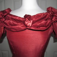 Бална рокля във викториански стил вишнев цвят, снимка 7 - Рокли - 11690479