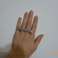 Пръстен с пет сърца за два пръста, снимка 5 - Пръстени - 6684370