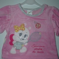 80см Плюшен комплект розово/сиво – блуза и пола – 80см, снимка 9 - Комплекти за бебе - 19825067