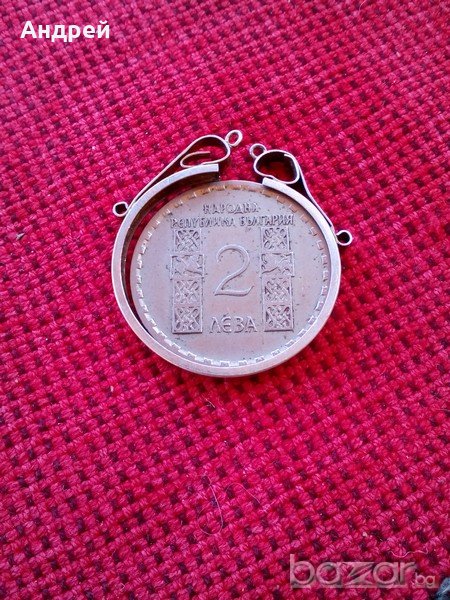 Монета,Медальон 2 лева Климент Охридски 1969, снимка 1