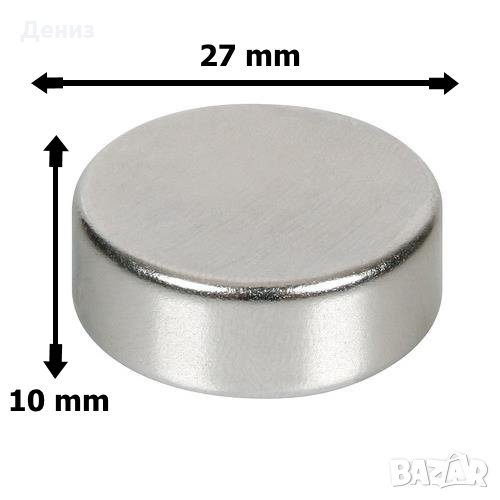 Made in Italy! НОВИ! Силен неодимов магнит N35 27mm X 10mm, мощен неодимов магнит!, снимка 1