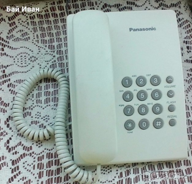 Домашен телефон - Panasonic 1 работещ ,перфектен , изгодно!, снимка 1