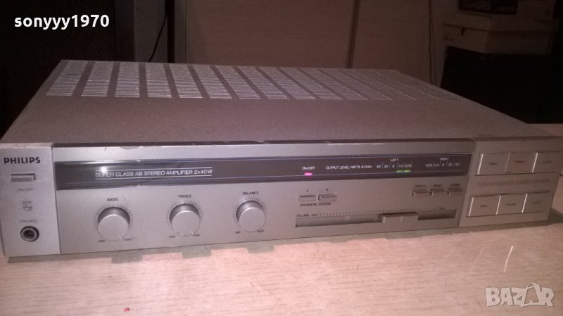 philips stereo amplifier-made in belgium-внос швеицария, снимка 1