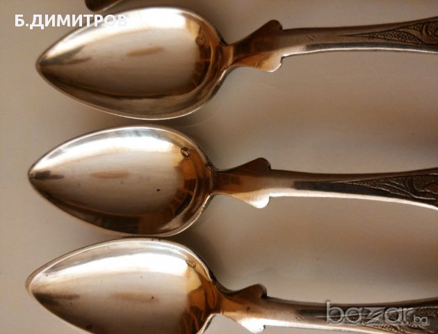 Сребърни Лъжички, снимка 3 - Антикварни и старинни предмети - 13464110