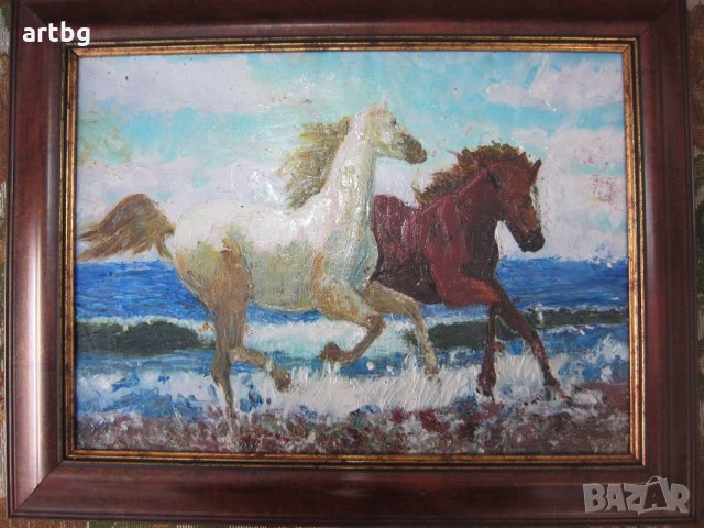 Автентична картина "Заедно", снимка 2 - Картини - 24697391