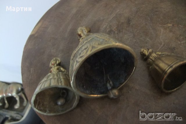 Колекционерски стари масивни бронзови - Камбанки - 3бр. !!! (00480), снимка 6 - Антикварни и старинни предмети - 11737940