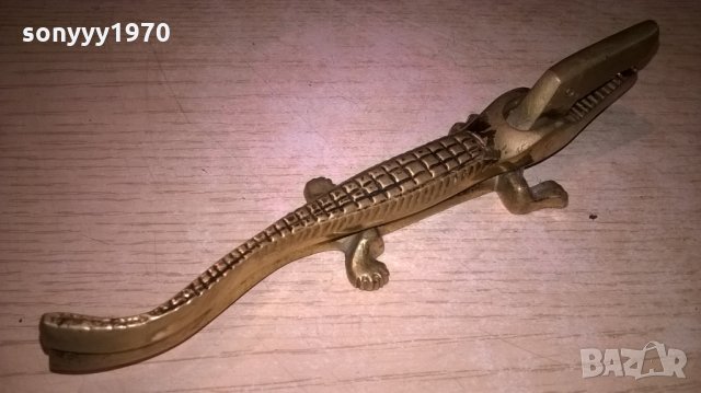 крокодил-17см-мед/месинг-внос испания, снимка 13 - Колекции - 25242723