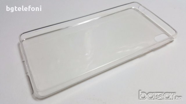 Sony Xperia E5 ултра тънък прозрачен силикон+закален стъклен протектор, снимка 2 - Фолия, протектори - 16196853