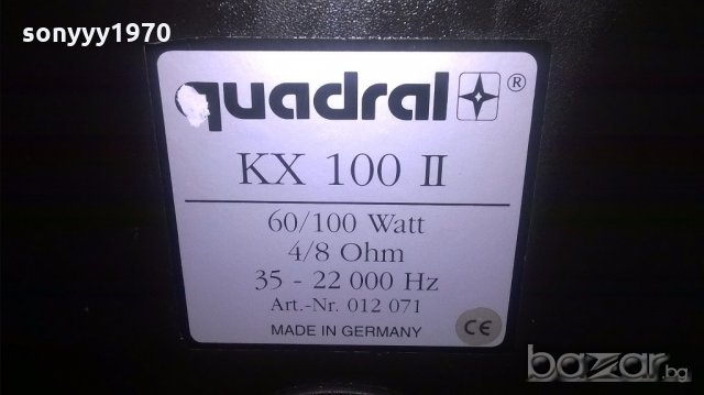 quadral kx100 ll 2x100w-made in germany-внос швеицария, снимка 10 - Тонколони - 19775867