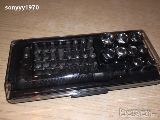 отвертка/гидоре 42 части в кутия с прозрачен капак, снимка 4 - Отвертки - 20803792