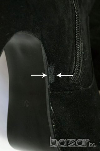 Елегантни ботуши на ток в черно марка Caroline , снимка 5 - Дамски ботуши - 20230205