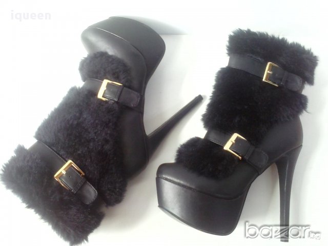 Louboutin боти с косъм реплика, снимка 4 - Дамски боти - 15597896