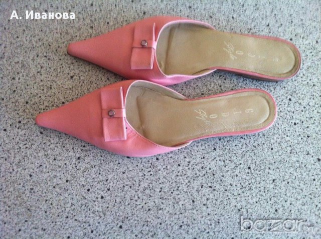 Дамски чехли естествена кожа FADO, снимка 1