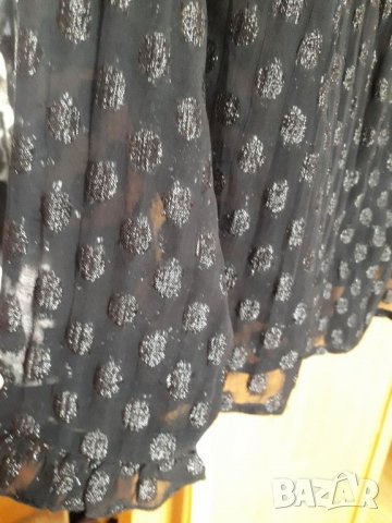 Дамска бутикова прозрачна черна риза с дълъг ръкав, снимка 4 - Жилетки - 22317707
