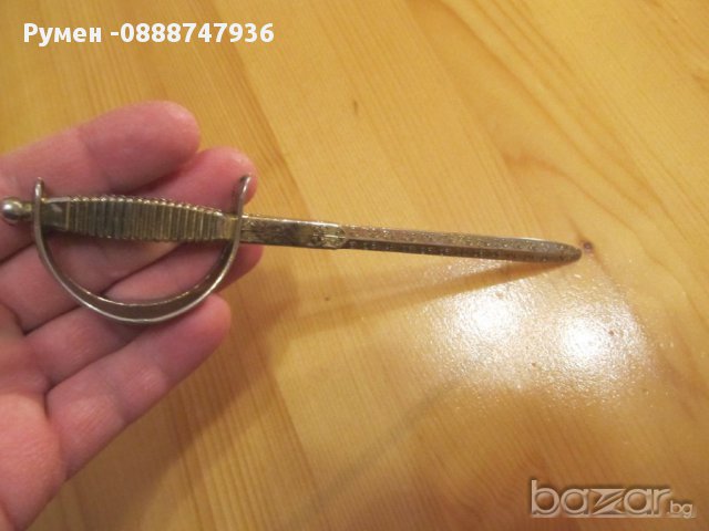 Сувенирна метална малка шпага за колекция 19 см , снимка 3 - Други ценни предмети - 13569437