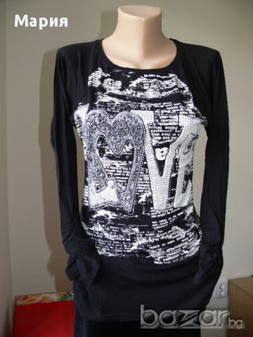 Нова черна блуза , снимка 2 - Спортни екипи - 16247133