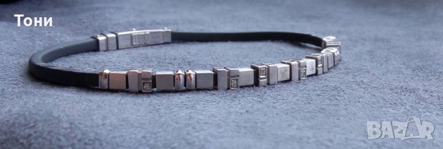 Мъжка гривна Zancan Gioielli 18 kt. White gold , Diamonds, снимка 17 - Гривни - 25856898