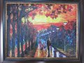 Автентична картина "Огнена вечер", снимка 4