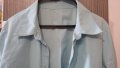 Дамска риза, еластична и памучна с дълъг ръкав,синьо-зелен цвят, снимка 1 - Ризи - 22105052