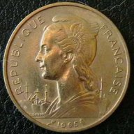 20 франка 1965, Френска Сомалия, снимка 2 - Нумизматика и бонистика - 9703424