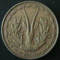 10 франка 1969, Западно Африкански Щати, снимка 1 - Нумизматика и бонистика - 7899251
