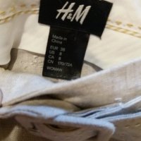 Дам.пола-"H&M"-/лен/,цвят-бежав. Закупена от Италия., снимка 6 - Поли - 21942560