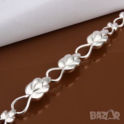 Гривна, верижка - посребрена, снимка 1