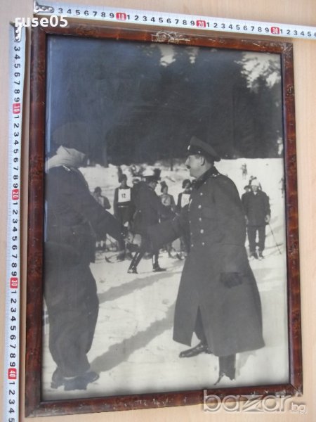 Снимка на крал Карол и цар Борис на ски в гр. Синая 1934г., снимка 1