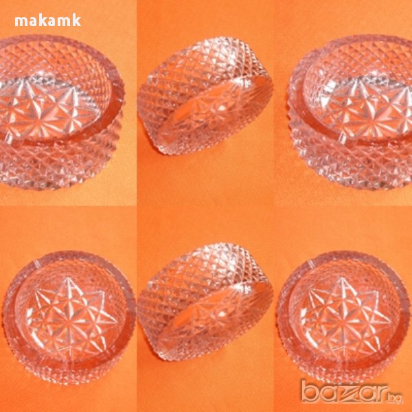 Пепелници от масивно стъкло,нови, 8 бр., снимка 1