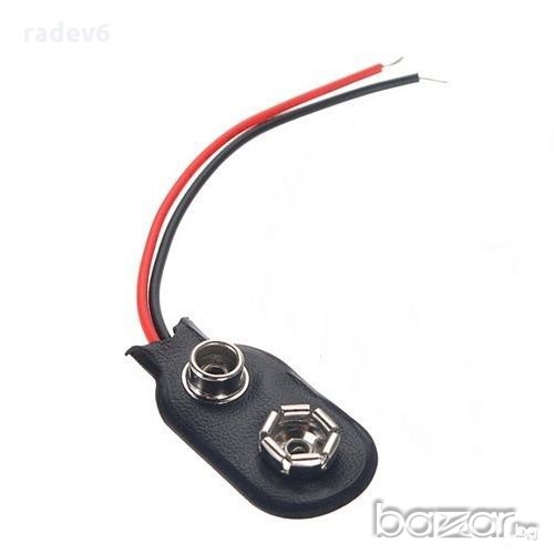 Захранваща букса за батерия 6F22 - 9V, снимка 1