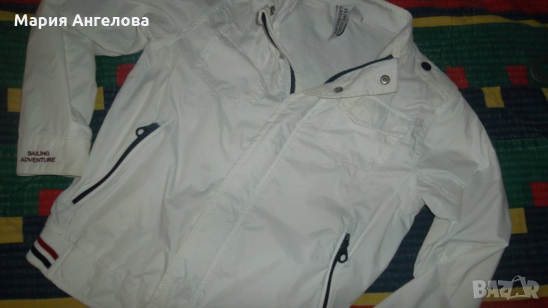 Бяло пролетно якенце размер- 128, снимка 1