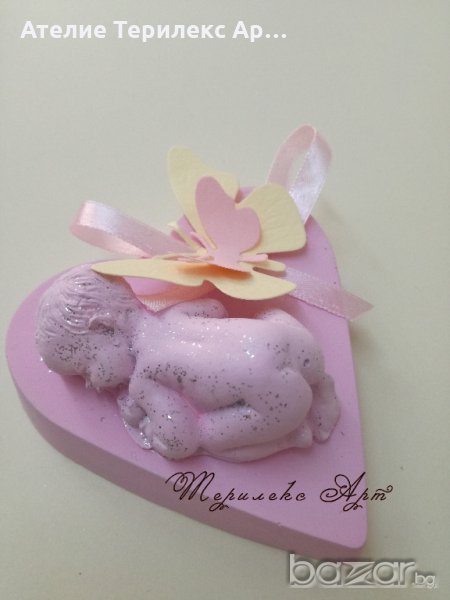 Красиви подаръци за гости с бебе и пеперуда, снимка 1