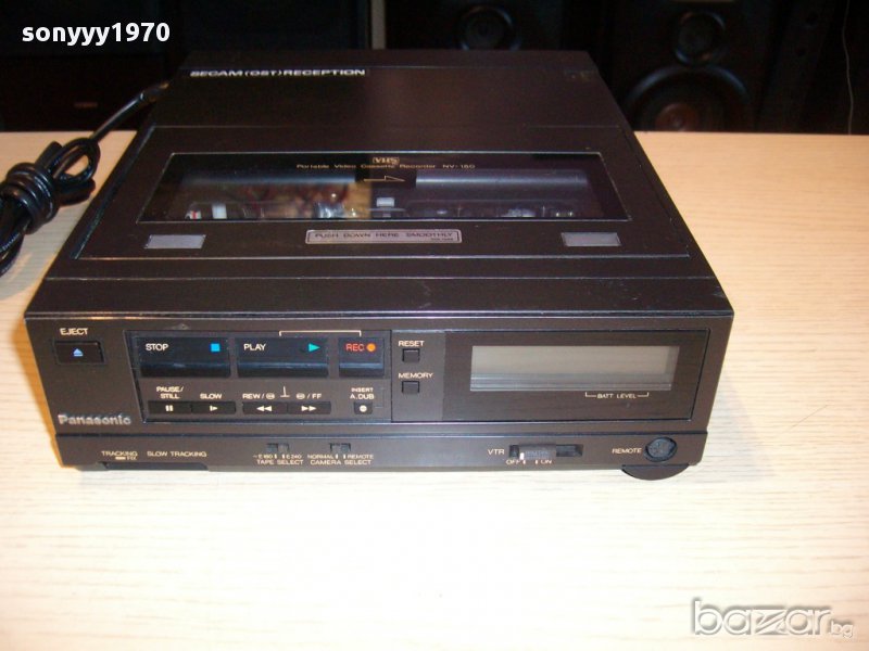 panasonic nv-180 portable cassette recorder-vhs-внос швеицария, снимка 1