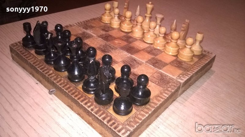 стар шах 17х17см-дървен, снимка 1