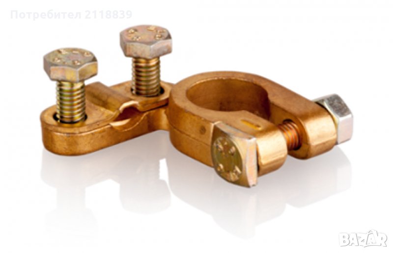 КЛЕМИ АКУМУЛАТОР МЕСИНГОВИ ELO + , – 1кт., снимка 1