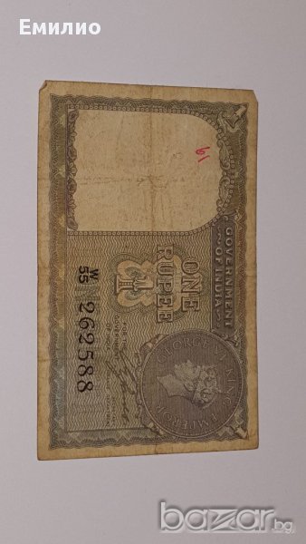 RARE 1 RUPEE 1940 INDIA , снимка 1