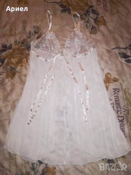 Бяло babydoll неглиже, снимка 1
