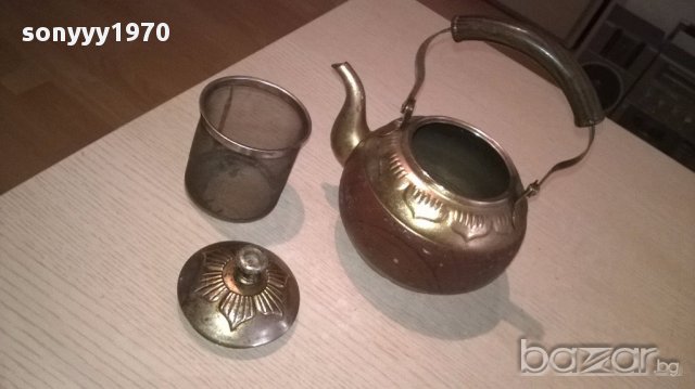 Ретро чаиник с цедка-20х14х14см, снимка 8 - Антикварни и старинни предмети - 17785073
