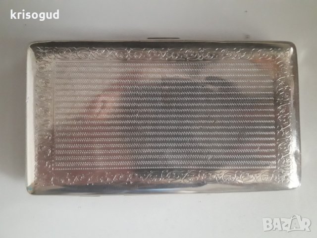 Стилна сребриста табакера с красиви арабски орнаменти / 100 мм. циг. , снимка 9 - Табакери - 25750356