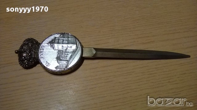 El parado-нож за колекция-21/5см-внос швеицария, снимка 1 - Антикварни и старинни предмети - 15471076