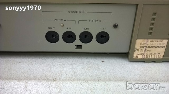 schneider st2452/00-stereo amplifier-made in belgium-внос швеицария, снимка 7 - Ресийвъри, усилватели, смесителни пултове - 18216265