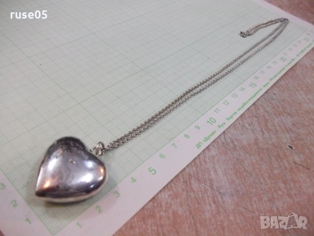 Синджир с ажурно сърце сребърни - 21,2 гр., снимка 8 - Колиета, медальони, синджири - 22460101